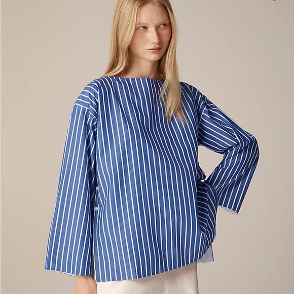 J. Crew Light Yellow and White Ciel Top - Picture 11 of 12